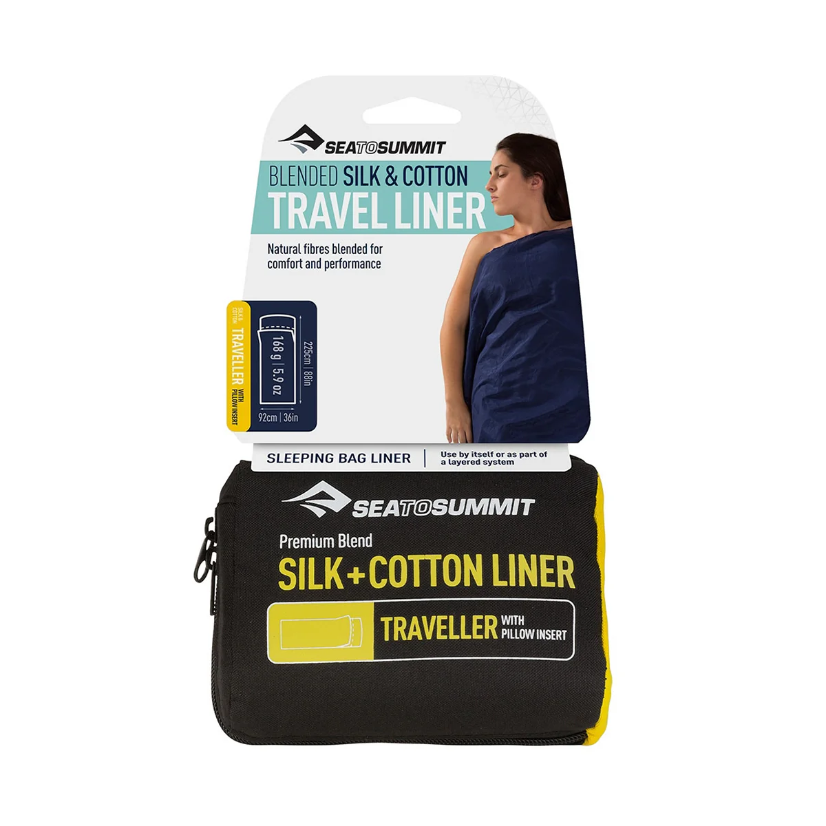 Silk+Cotton Travel Liner Navy Blue - Image 6