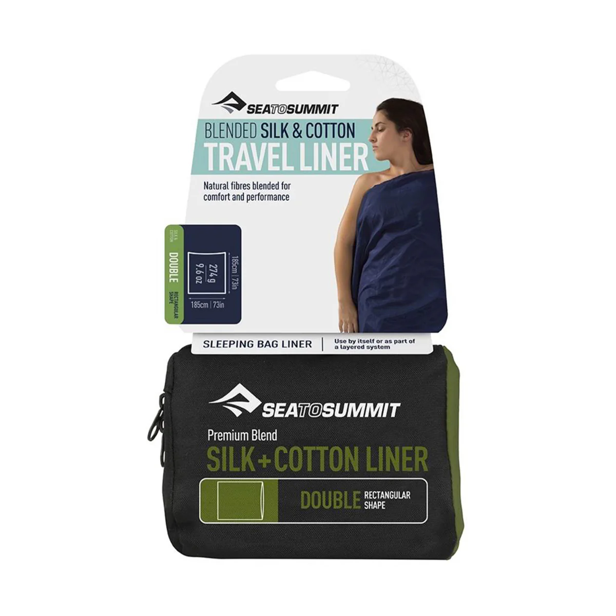 Silk+Cotton Travel Liner Navy Blue - Image 8