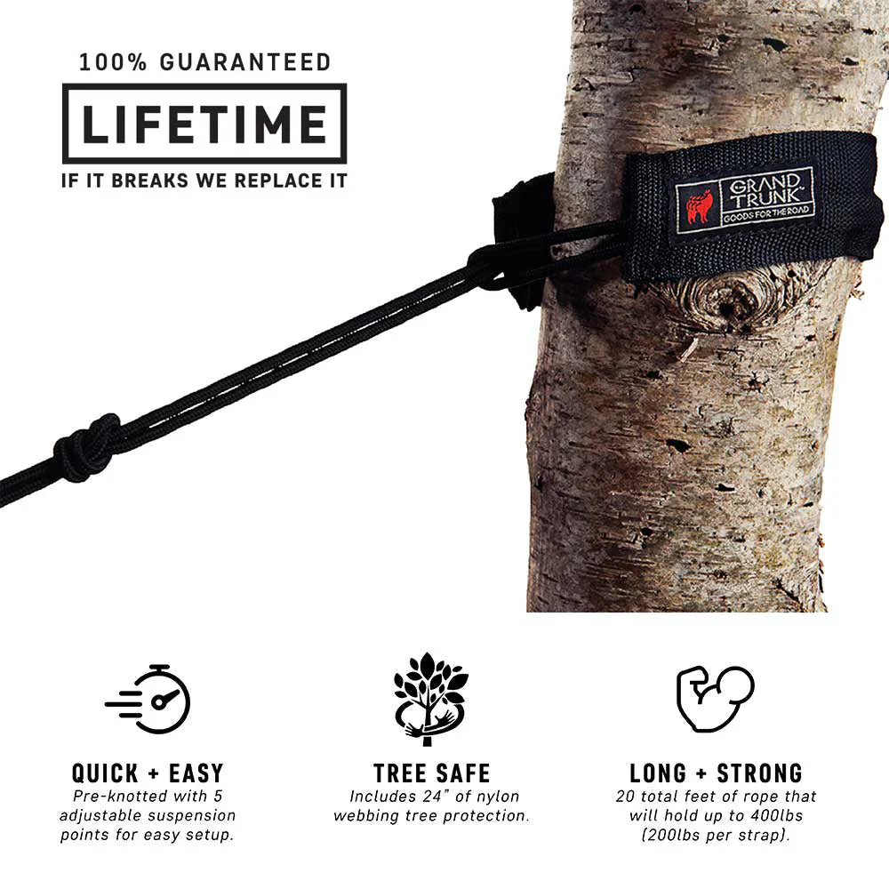 Tree Slings Hammock Hanging Kit  Black - Image 2