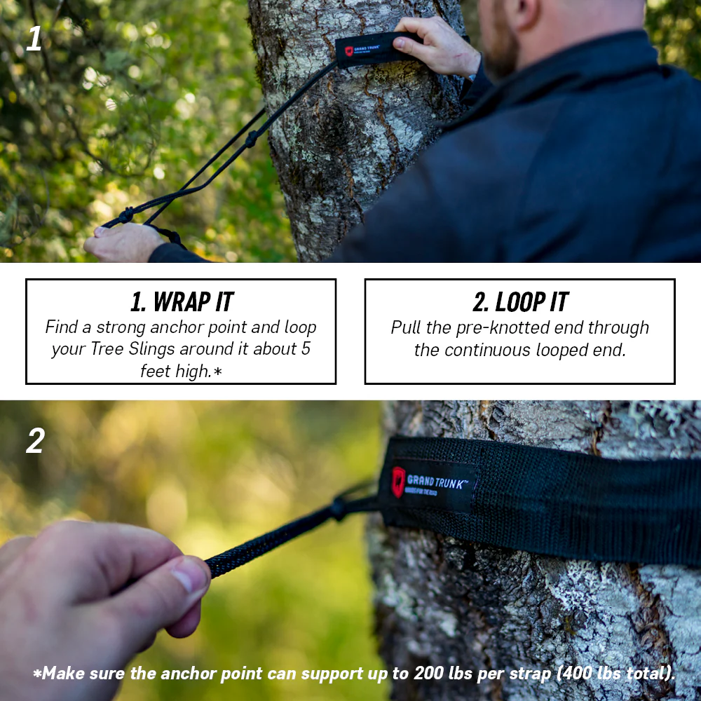 Tree Slings Hammock Hanging Kit  Black - Image 3
