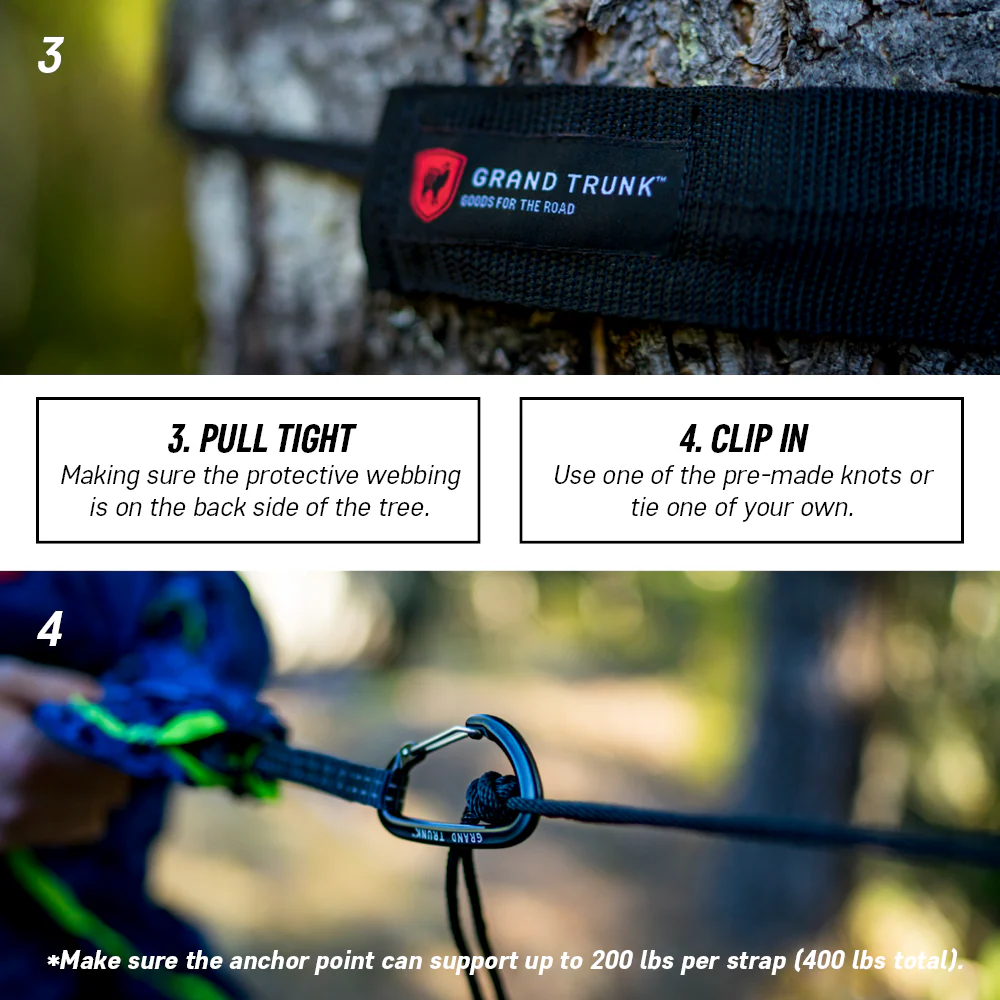 Tree Slings Hammock Hanging Kit  Black - Image 4