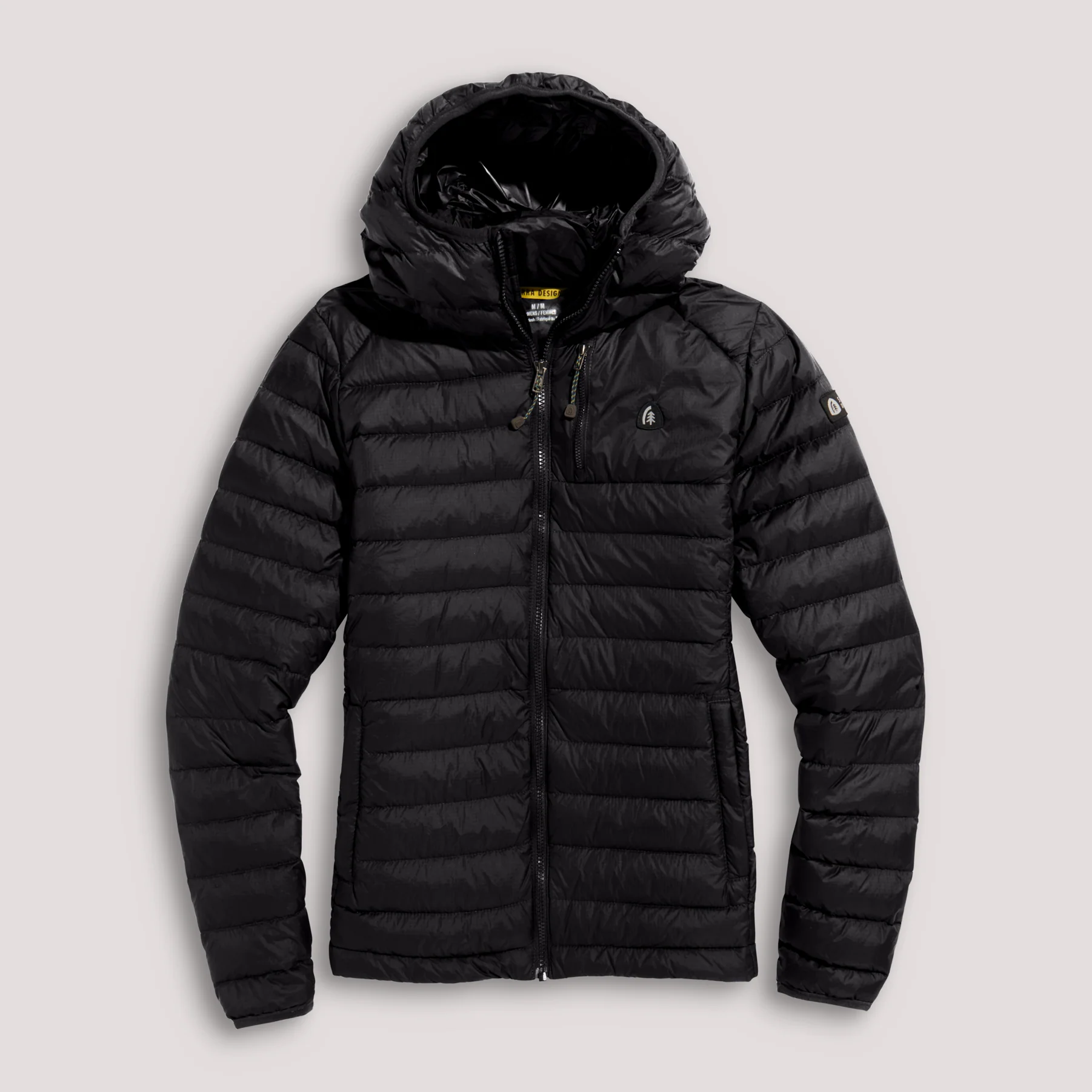 W Whitney Down Hoodie - Black